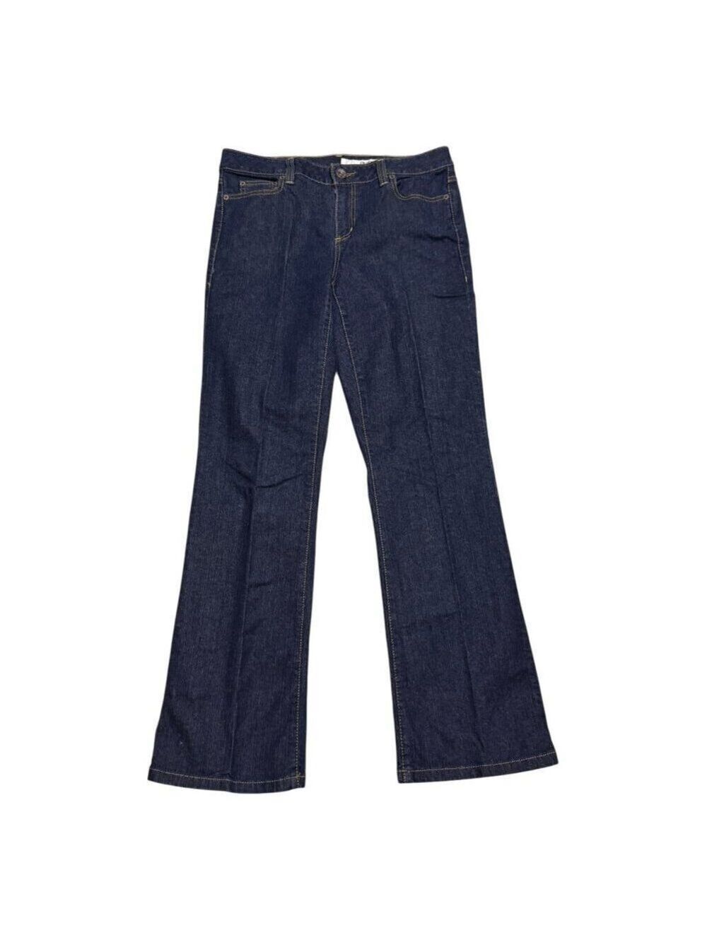 DKNY JEANS Vintage Y2K PLEATED Flare Bootcut Dark Denim Pants Jeans Womens 34x34